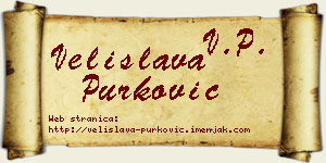 Velislava Purković vizit kartica